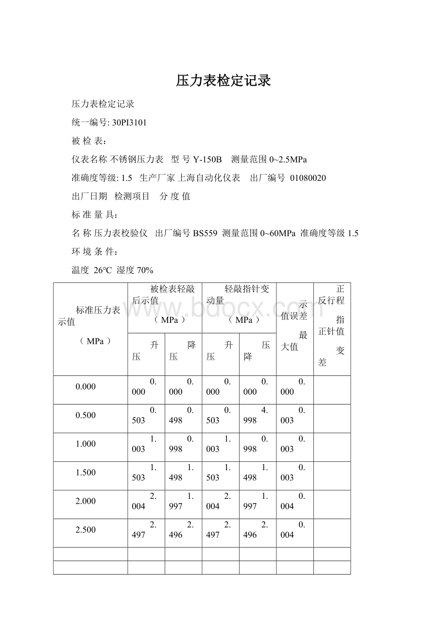 压力表检定记录.docx