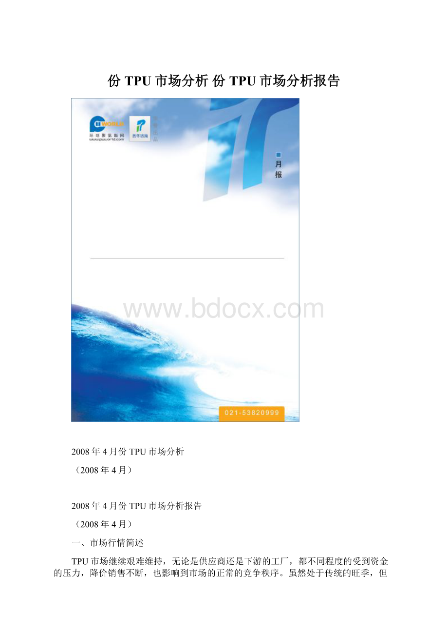 份TPU市场分析份TPU市场分析报告.docx_第1页