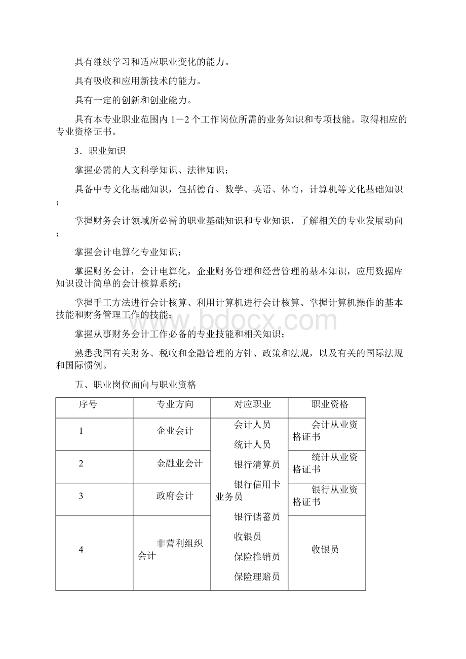 江苏省扬州旅游商贸学校会计专业实施性教学计划.docx_第2页