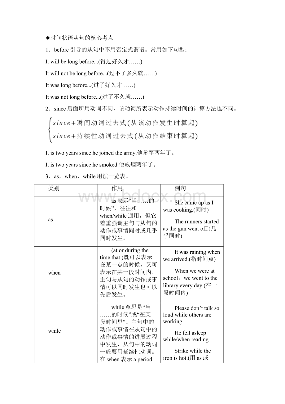 版高考英语一轮复习语法专题第三部分句法篇专题3并列句和状语从句素材外研版Word文档下载推荐.docx_第2页