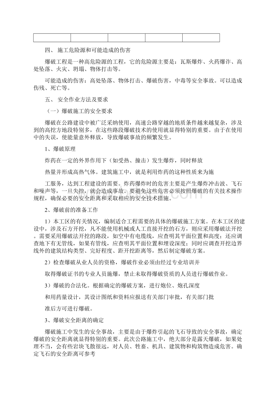 东城大道南段爆破工程专项安全施工方案Word格式文档下载.docx_第3页