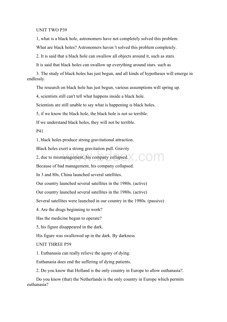 自考英语二汉译英练习答案English for self taught two Chinese English translation exercises.docx_第2页