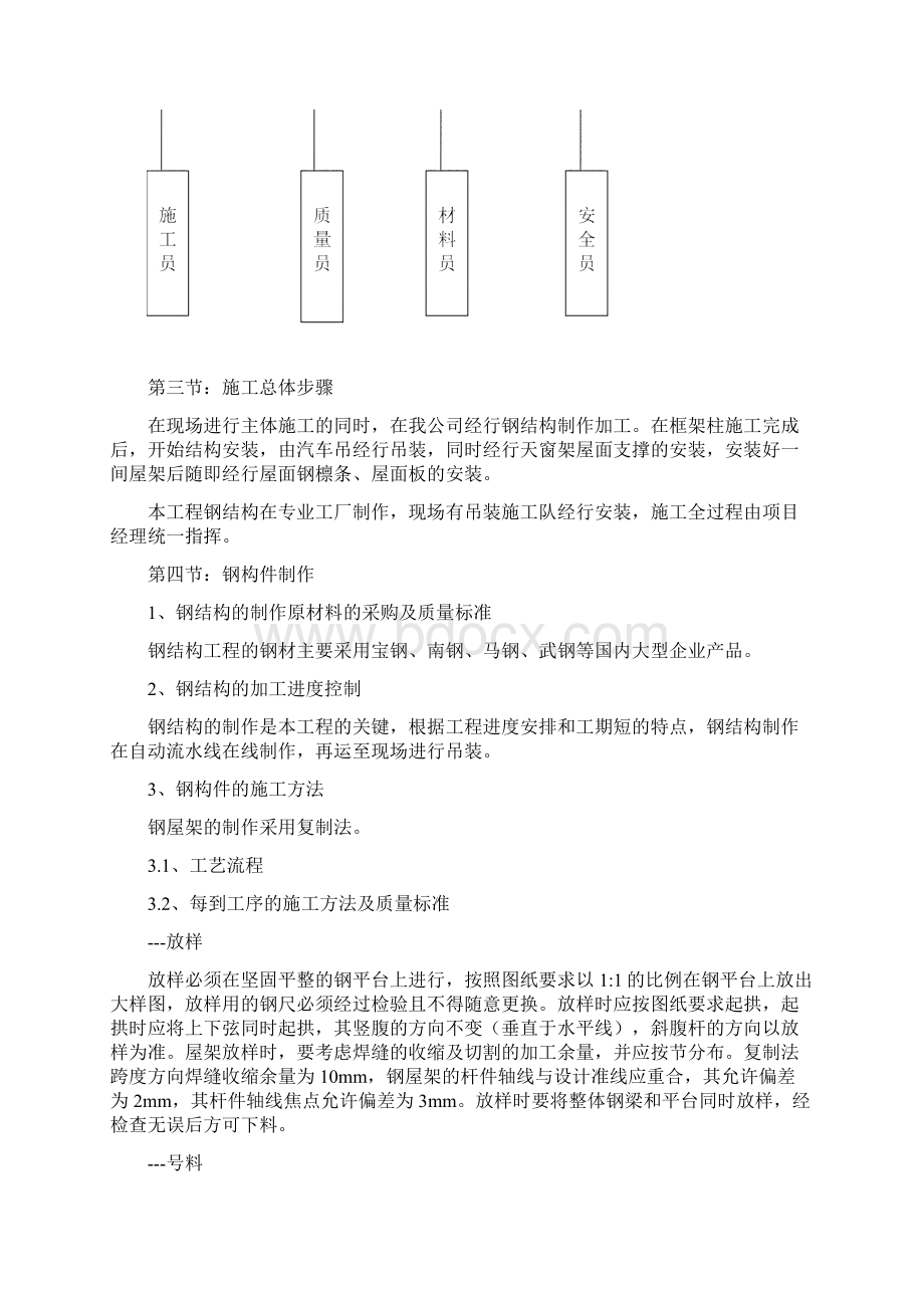 框架结构钢结构屋面施工方案Word格式文档下载.docx_第2页