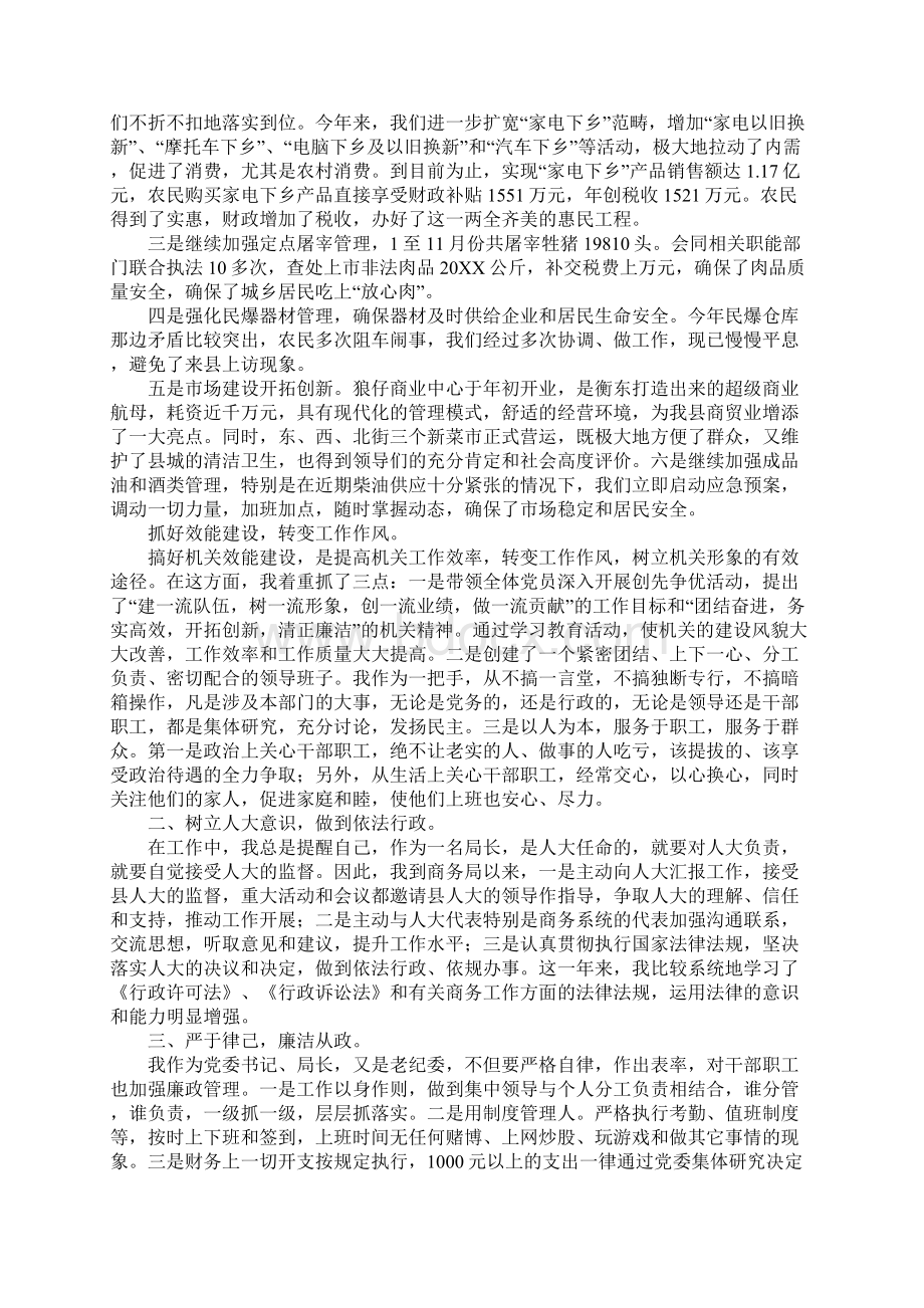 局长履行职责汇报材料文档格式.docx_第2页