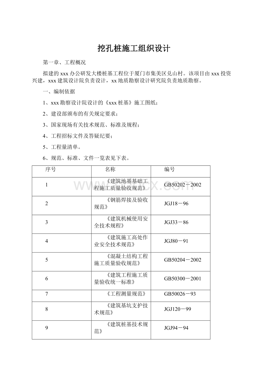 挖孔桩施工组织设计Word格式文档下载.docx