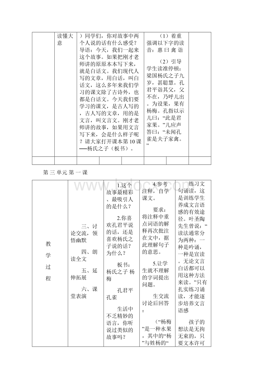 强烈推荐小学语文第十册单元教案.docx_第2页