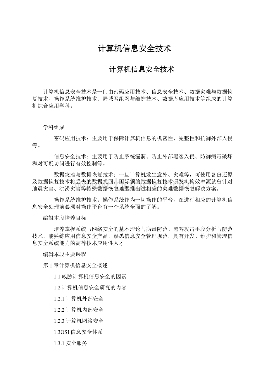 计算机信息安全技术.docx