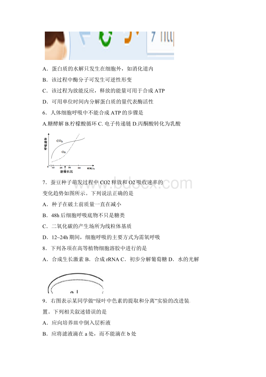 浙江省届高三第一次五校联考生物试题及答案.docx_第2页