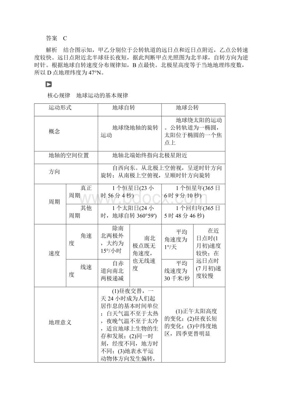 第2讲地球的运动规律Word文档格式.docx_第2页