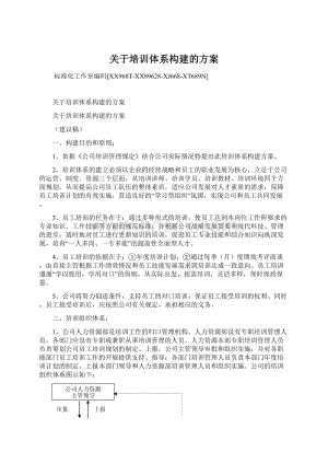 关于培训体系构建的方案Word文档格式.docx