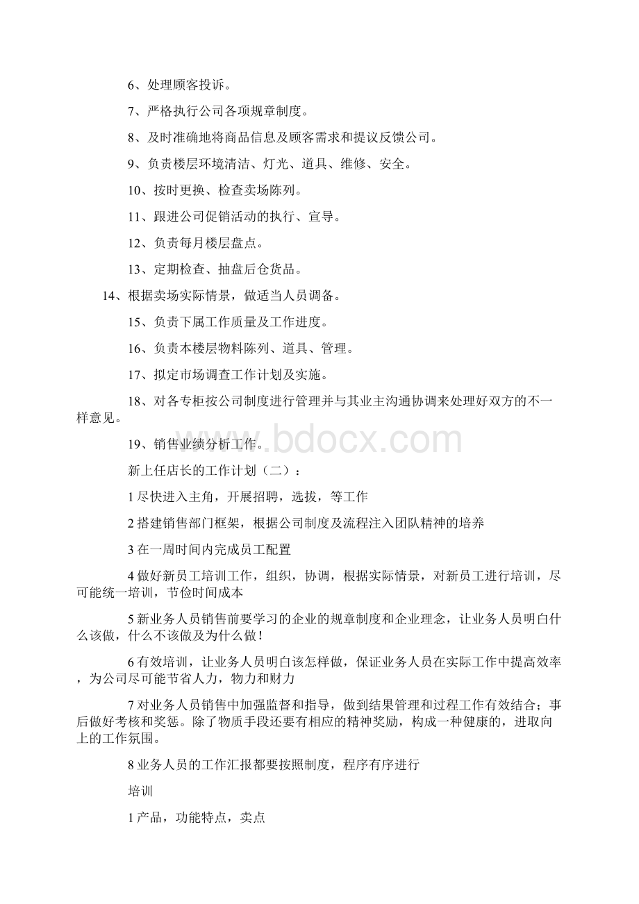 新上任店长的工作计划10篇.docx_第2页