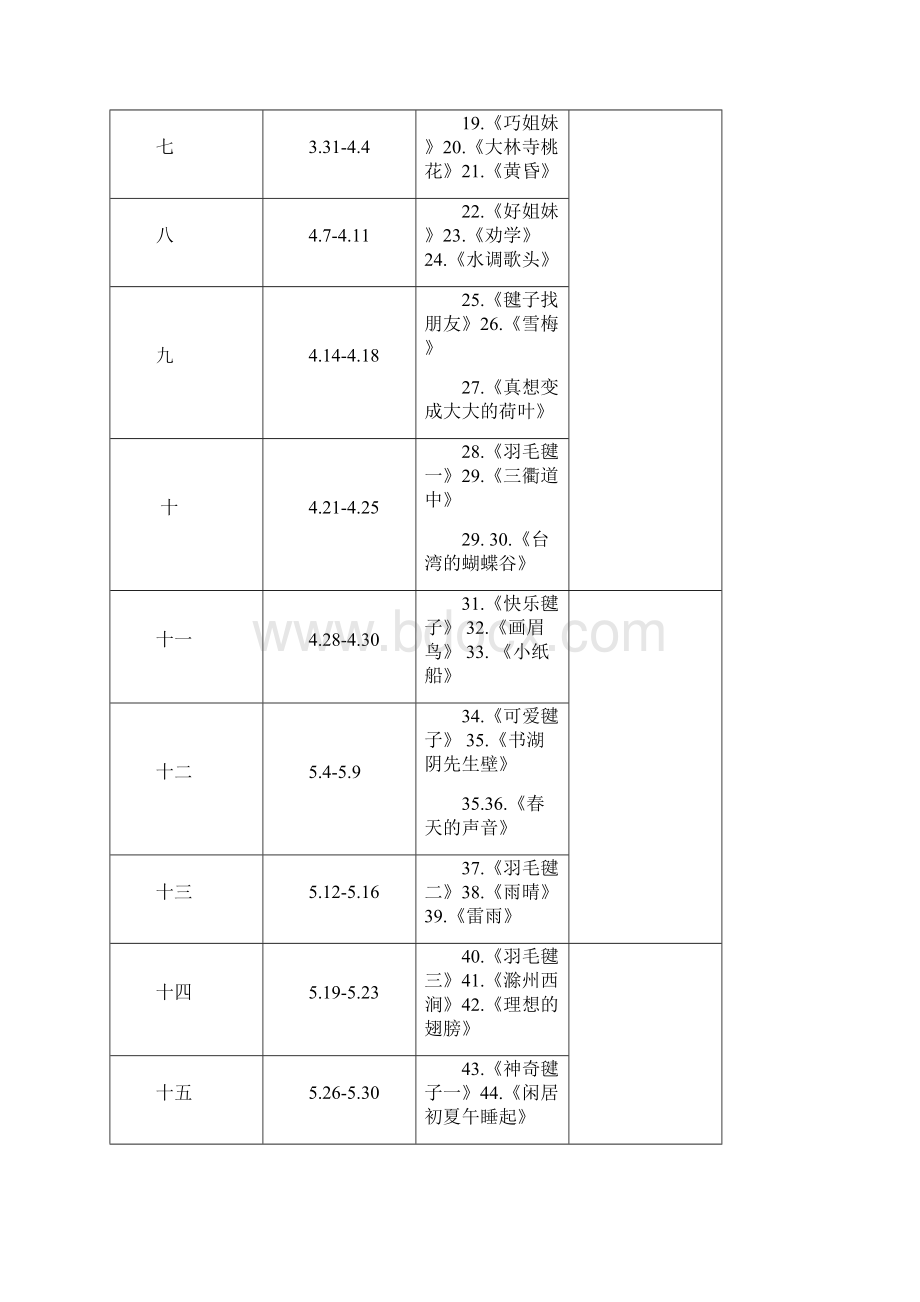 三年级上学期经典诵读计划.docx_第2页