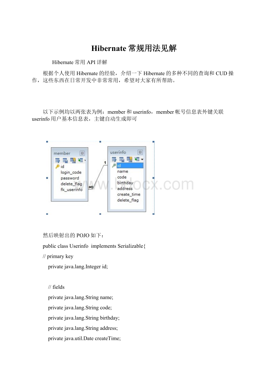 Hibernate常规用法见解Word文档下载推荐.docx