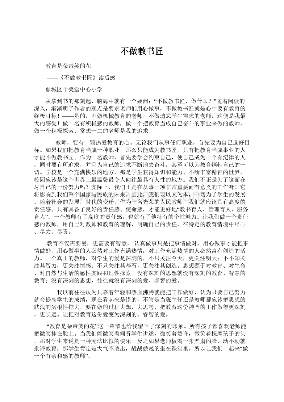 不做教书匠.docx_第1页