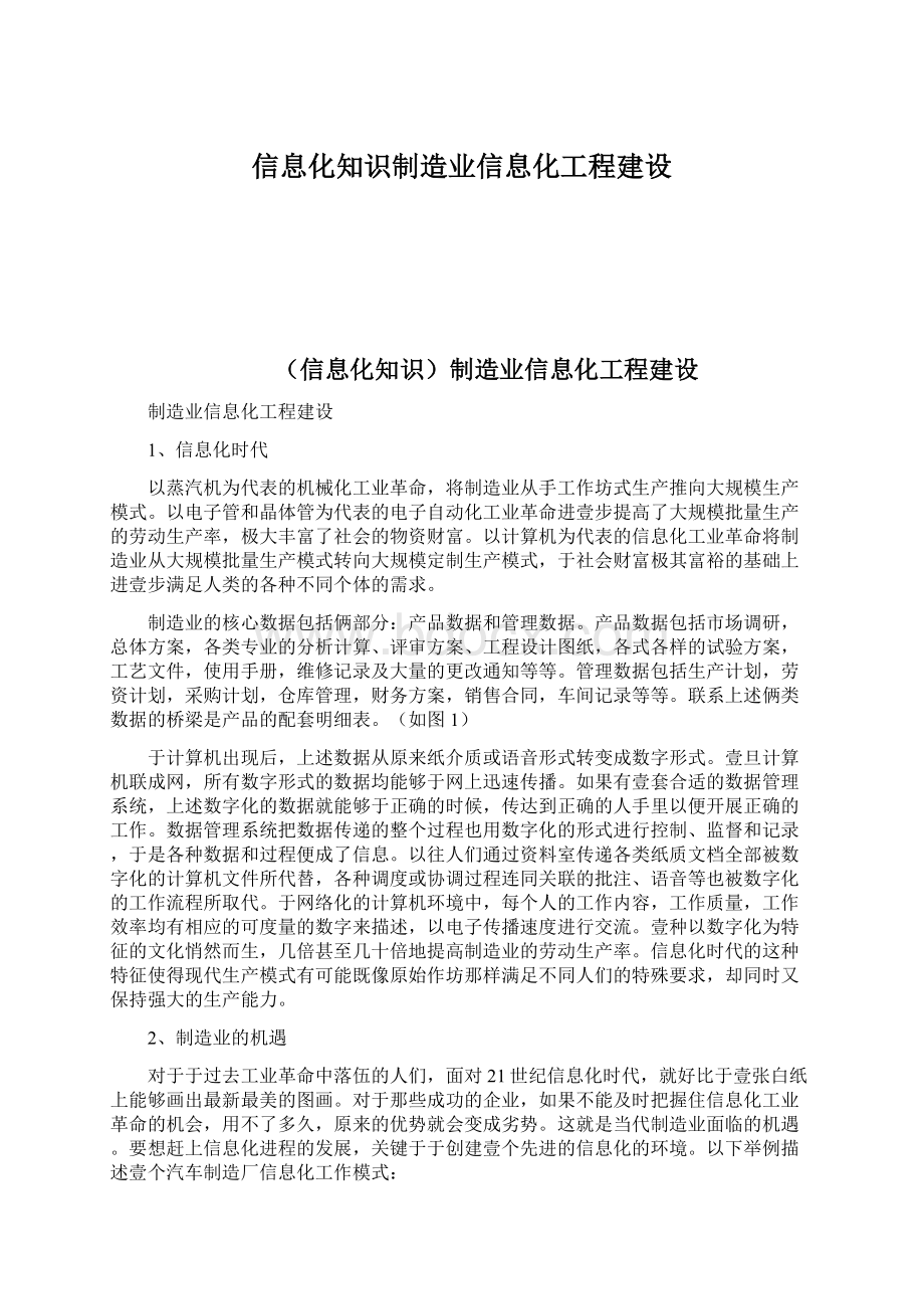 信息化知识制造业信息化工程建设.docx_第1页