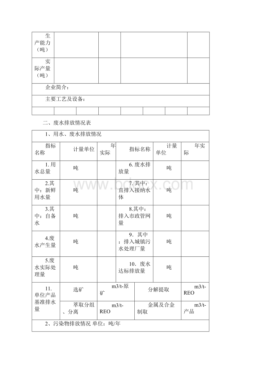 稀土企业环保核查自查表Word格式文档下载.docx_第2页