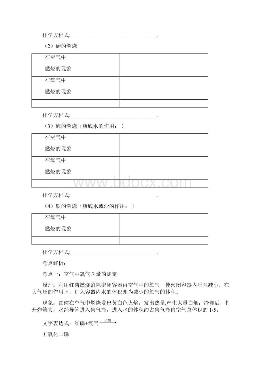 九年级化学人教版第2单元学案整理Word格式文档下载.docx_第2页