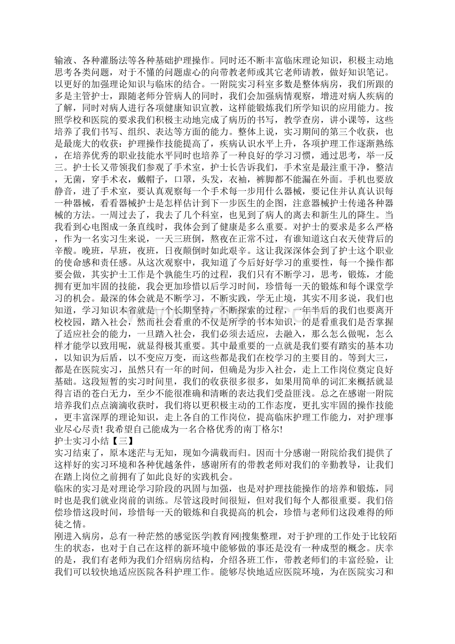 护士实习小结三篇文档格式.docx_第3页