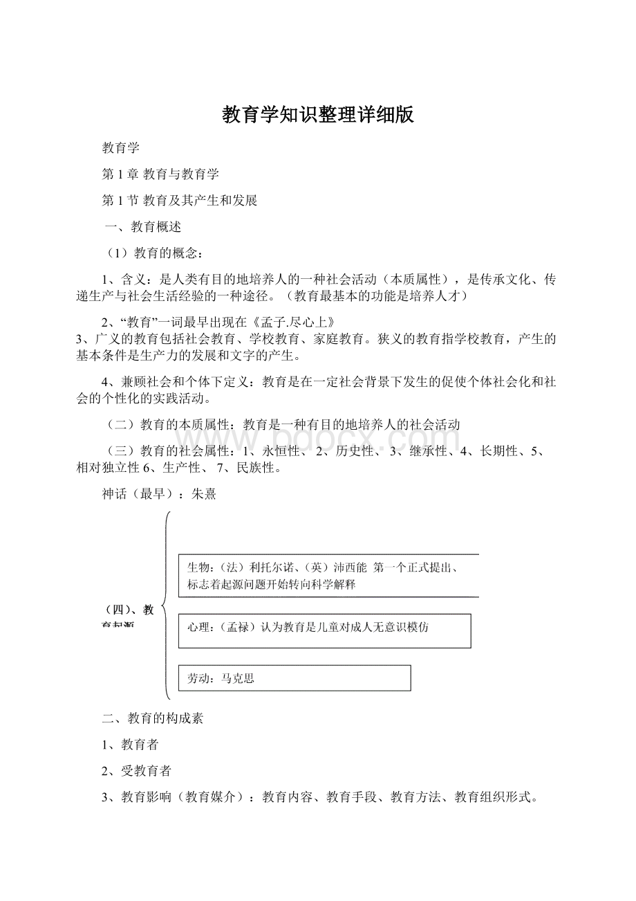 教育学知识整理详细版Word下载.docx