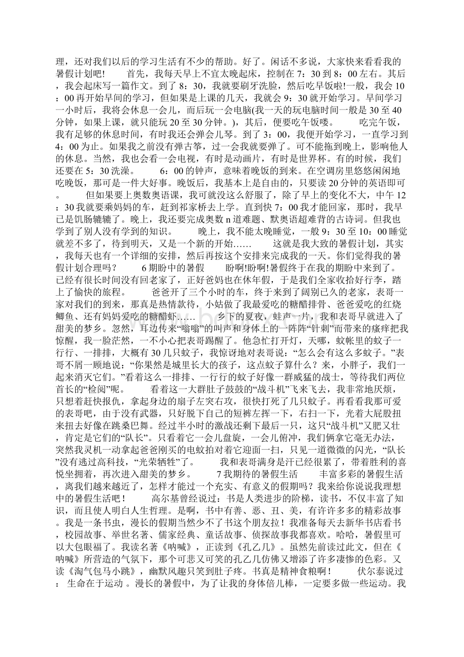 期待暑假高中作文范文Word格式文档下载.docx_第3页