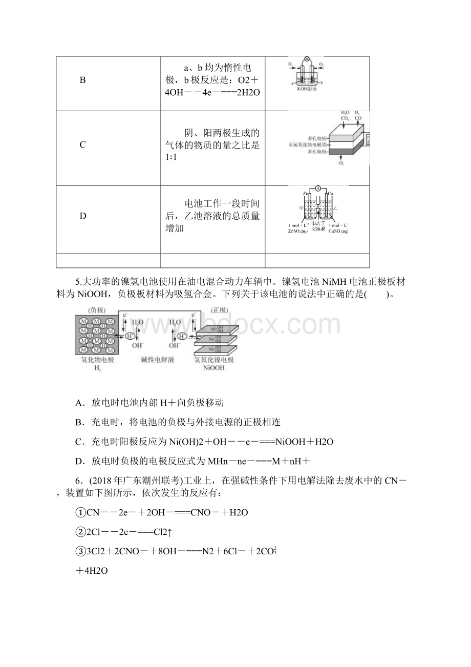 届苏教版 电解池 金属的电化学腐蚀与防护 单元测试Word文档下载推荐.docx_第3页