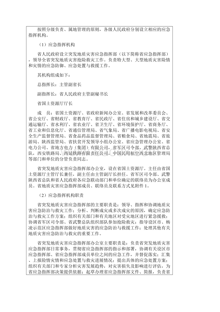 陕西省突发地质灾害应急预案Word文件下载.docx_第3页