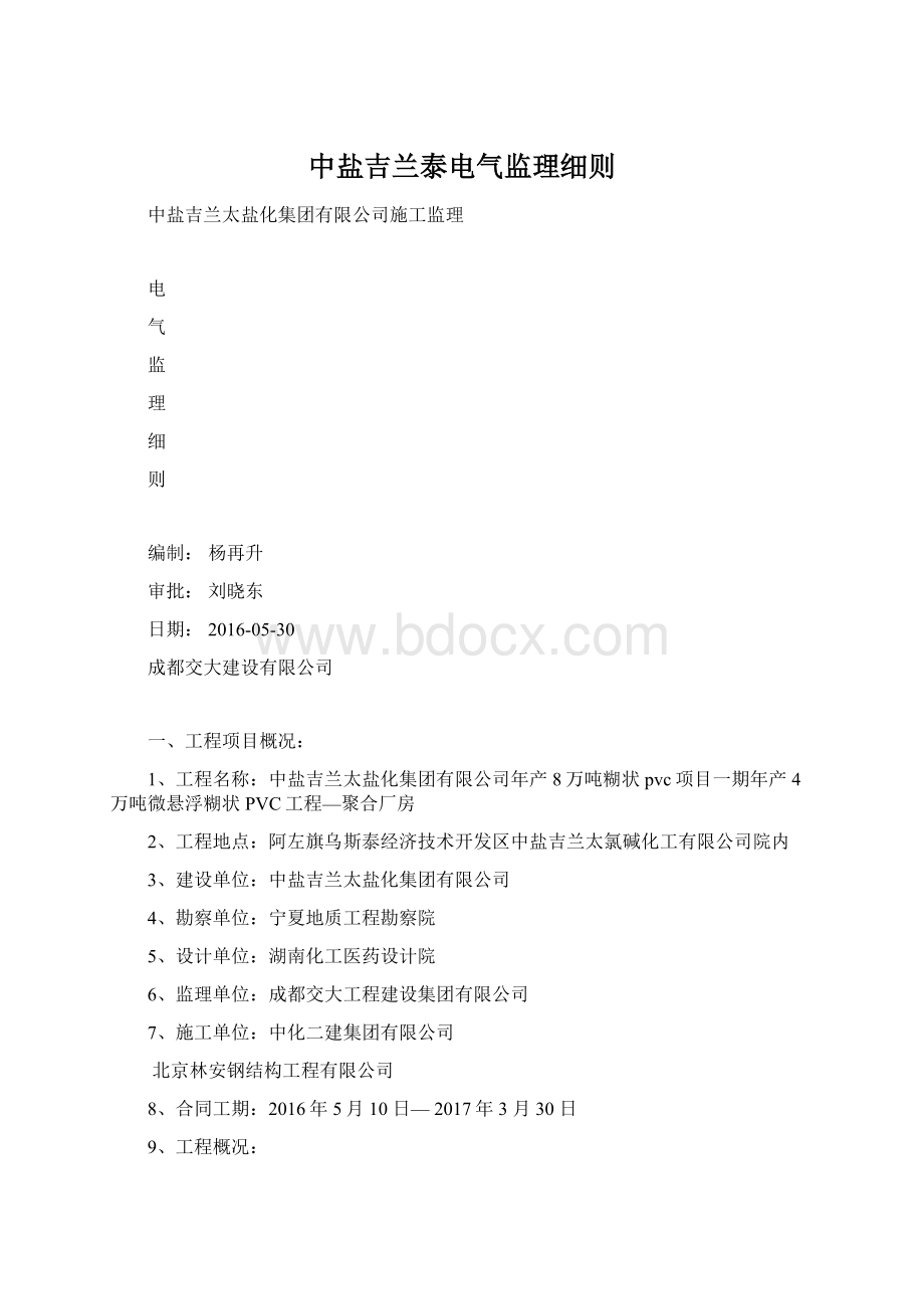 中盐吉兰泰电气监理细则.docx