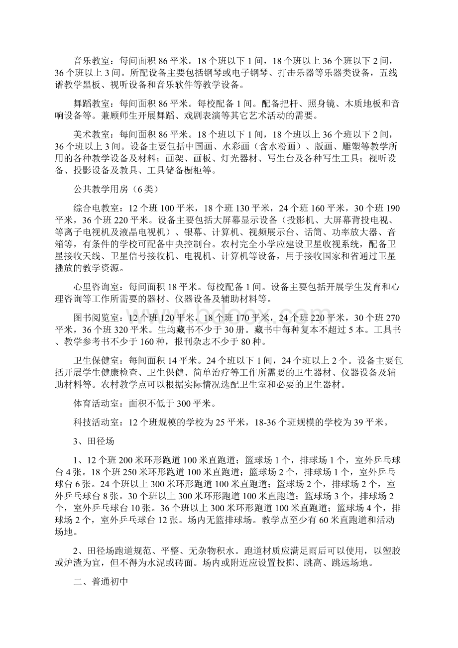 校舍办学条件标准化指标要求详解文档格式.docx_第2页