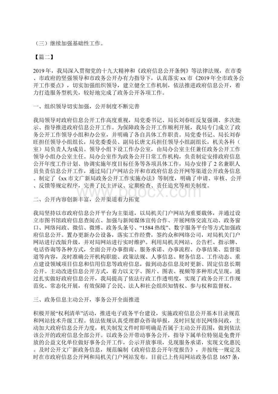 政务公开工作总结7篇Word格式文档下载.docx_第2页