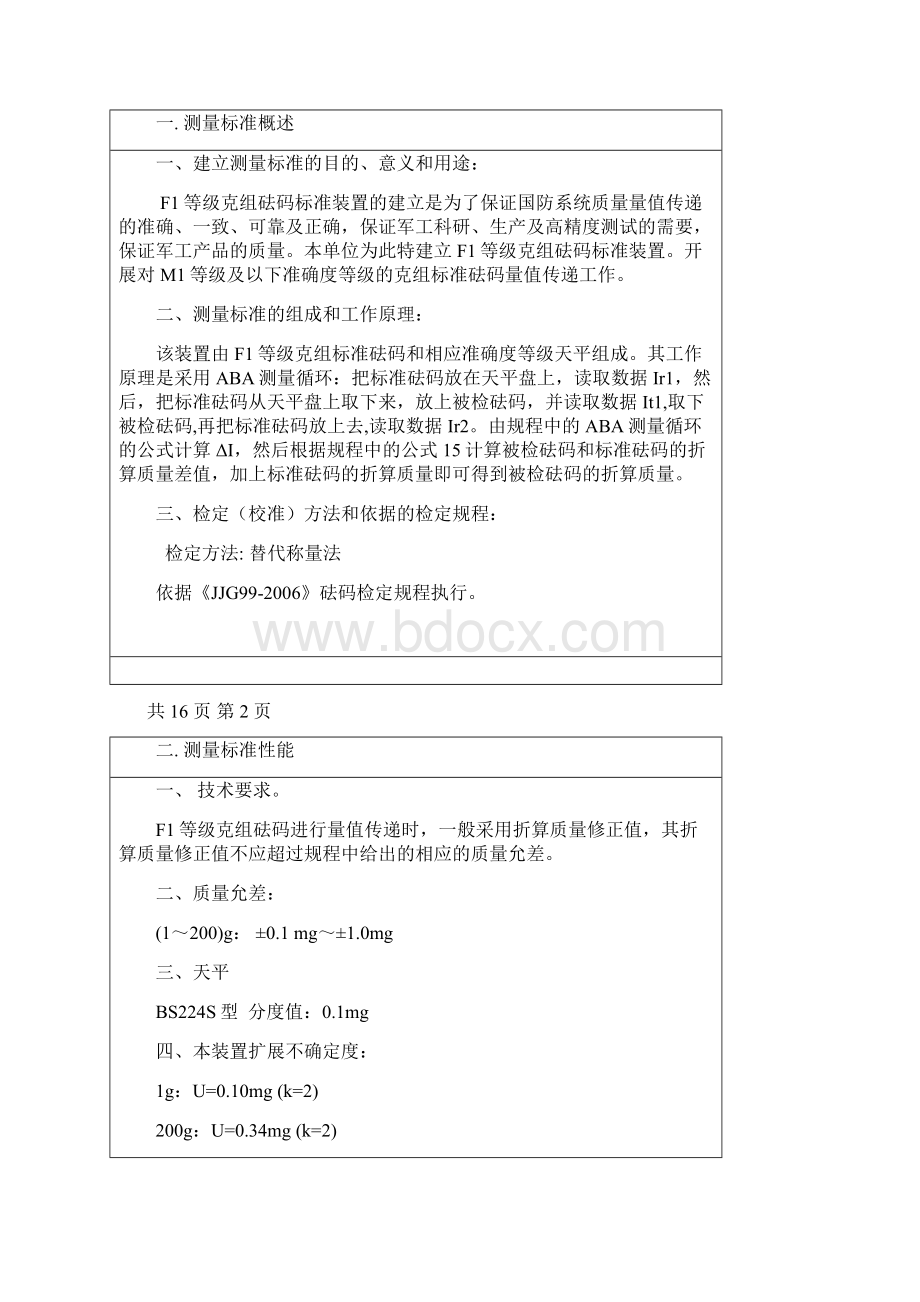 克组砝码建标报告Word文档下载推荐.docx_第2页