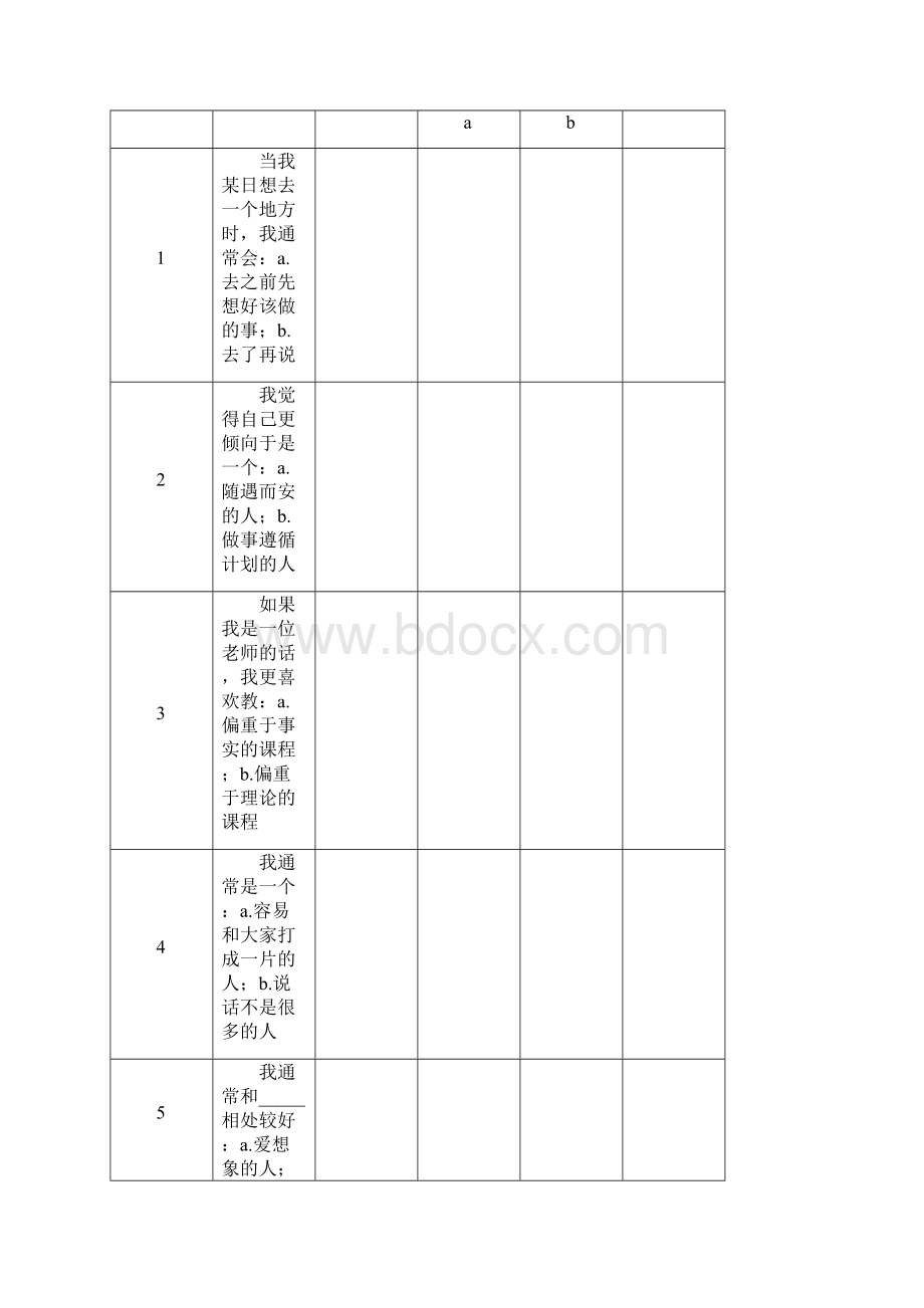 MBTI职业性格测试题二Word格式.docx_第2页