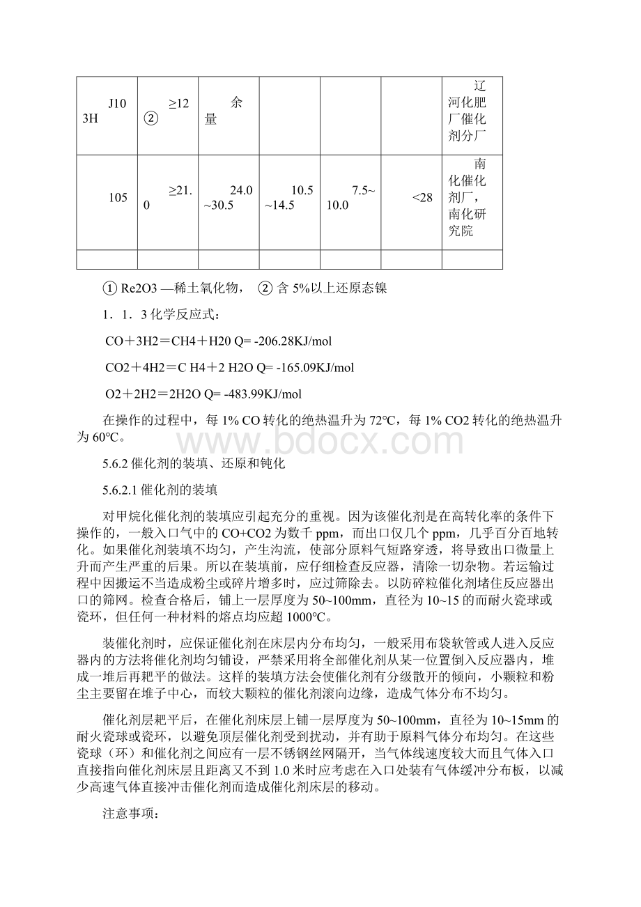 制氢甲烷化催化剂的性质和使用Word文档下载推荐.docx_第2页