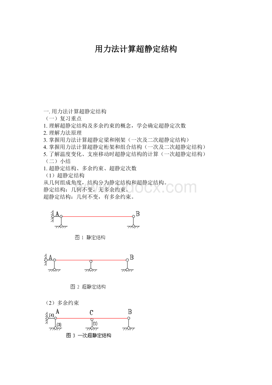 用力法计算超静定结构.docx