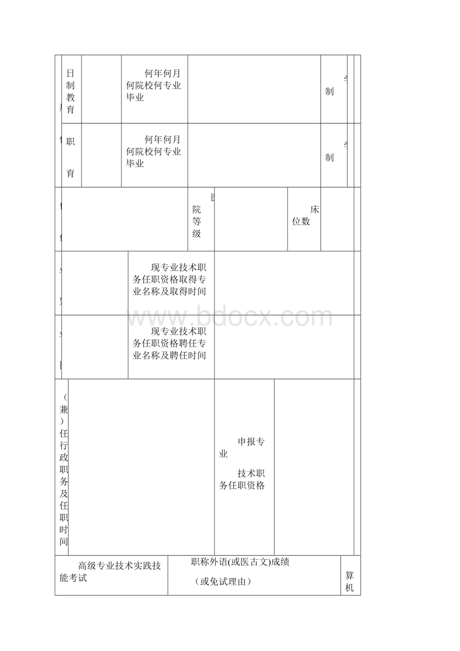 专业技术职务任职资格评审表福建省卫计委 福建省卫生Word文档格式.docx_第3页