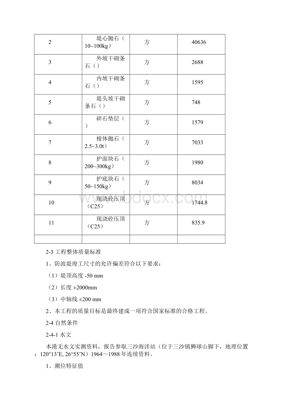 沙塘湾二级渔港防波堤工程施工组织设计.docx_第3页