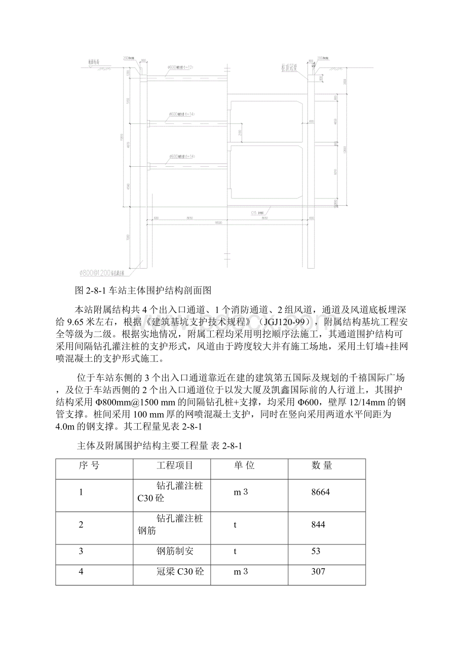 西安地铁基坑明挖围护结构的施工方案Word文档下载推荐.docx_第2页