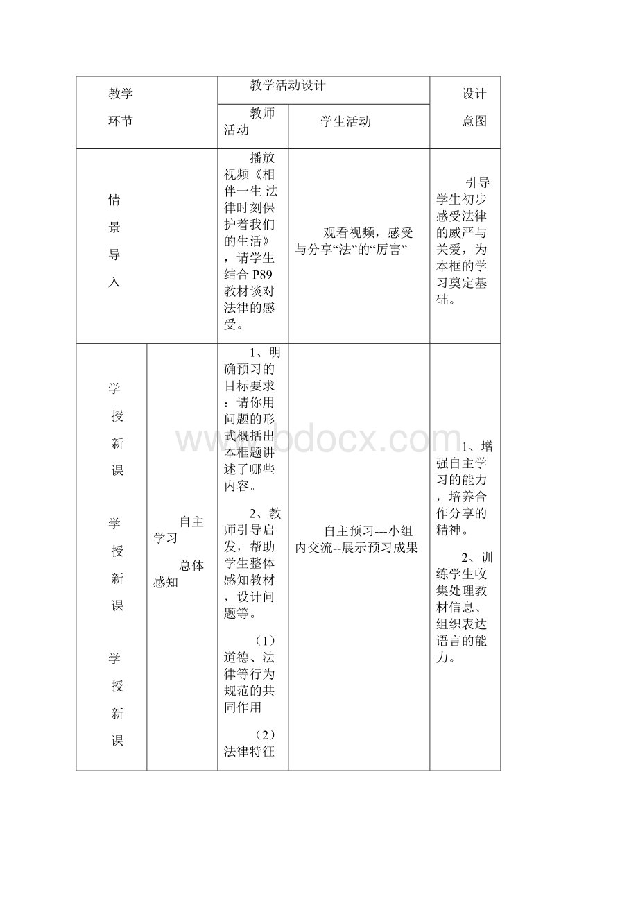 最新道德与法治七年级下册 第四单元 《92法律保障生活》省优质课一等奖教案Word下载.docx_第3页