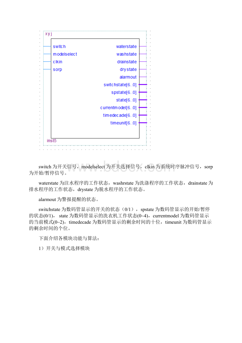 基于VHDL的洗衣机控制器设计说明Word格式.docx_第3页