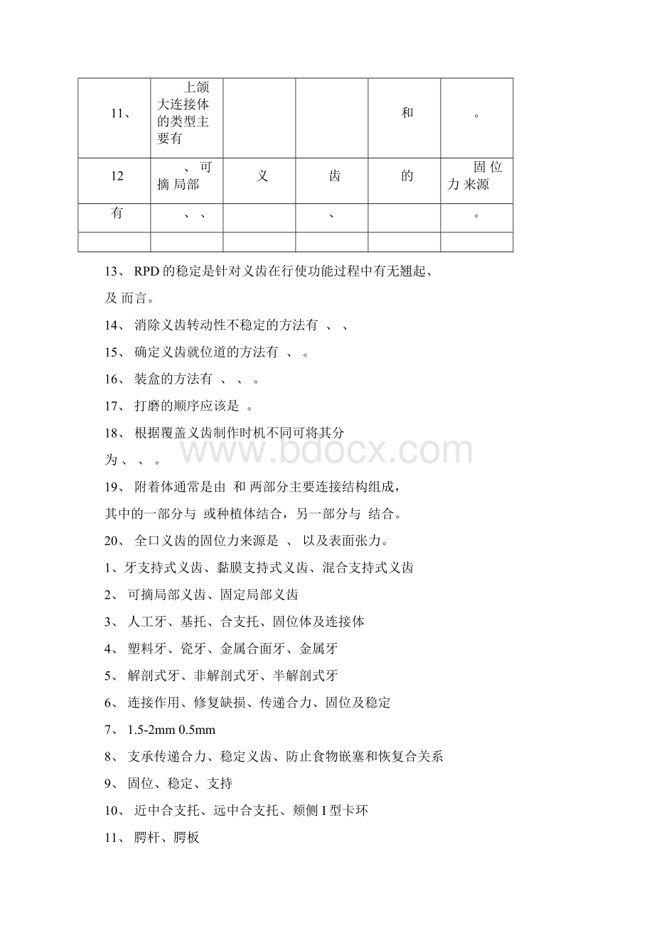 华西口腔最给力历年修复真题带答案呕血整理.docx_第2页