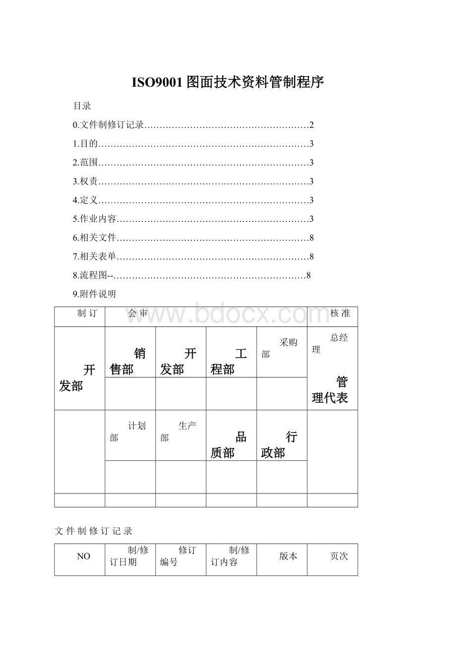 ISO9001图面技术资料管制程序.docx