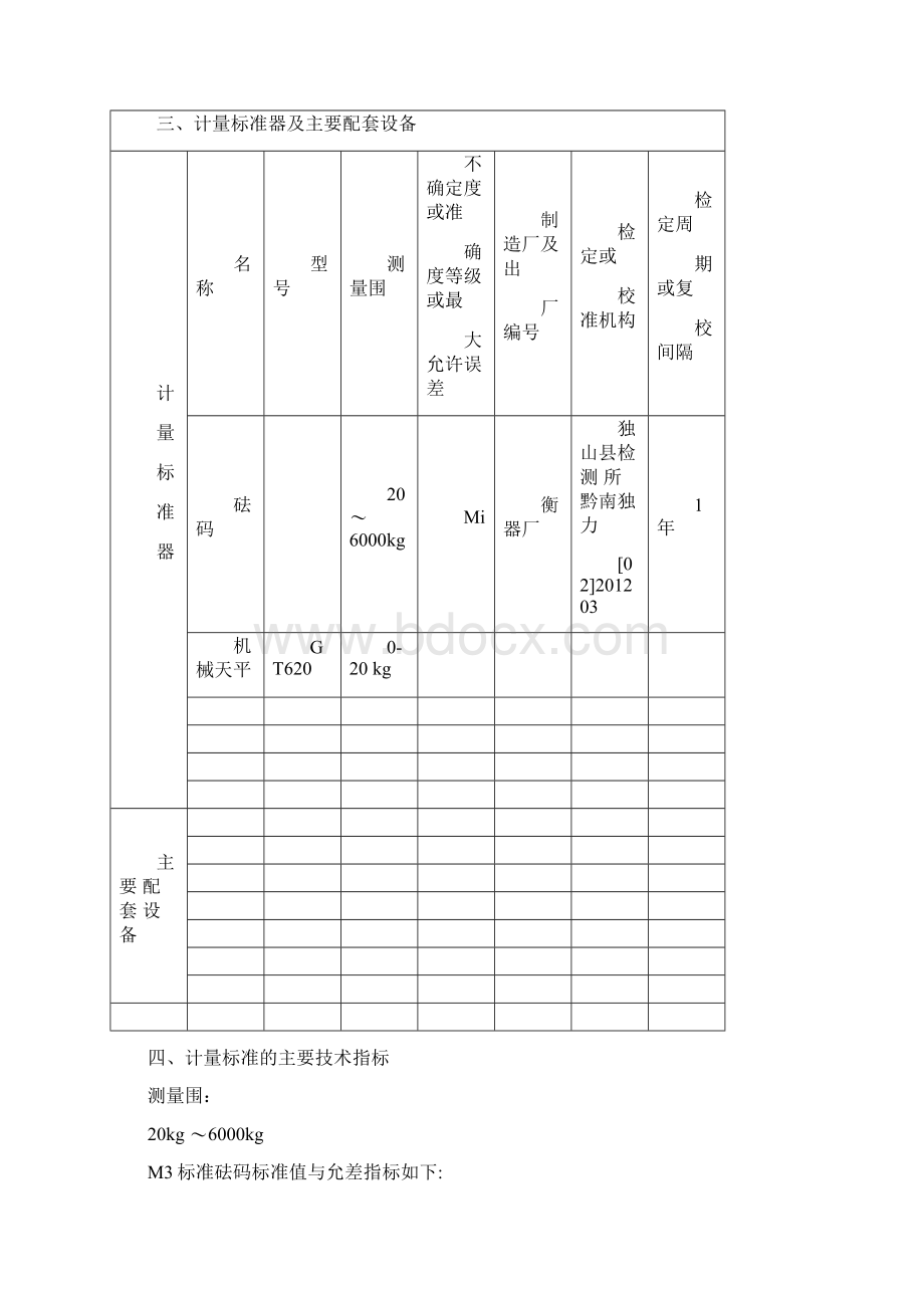 M1等级砝码建标技术报告.docx_第2页