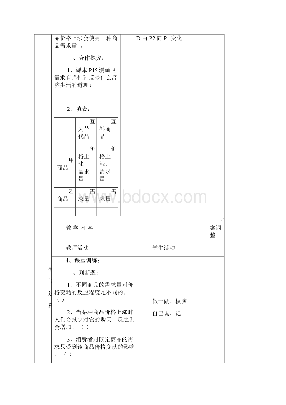 高中政治22价格变动对生活消费的影响教案新人教版必修1Word格式文档下载.docx_第2页