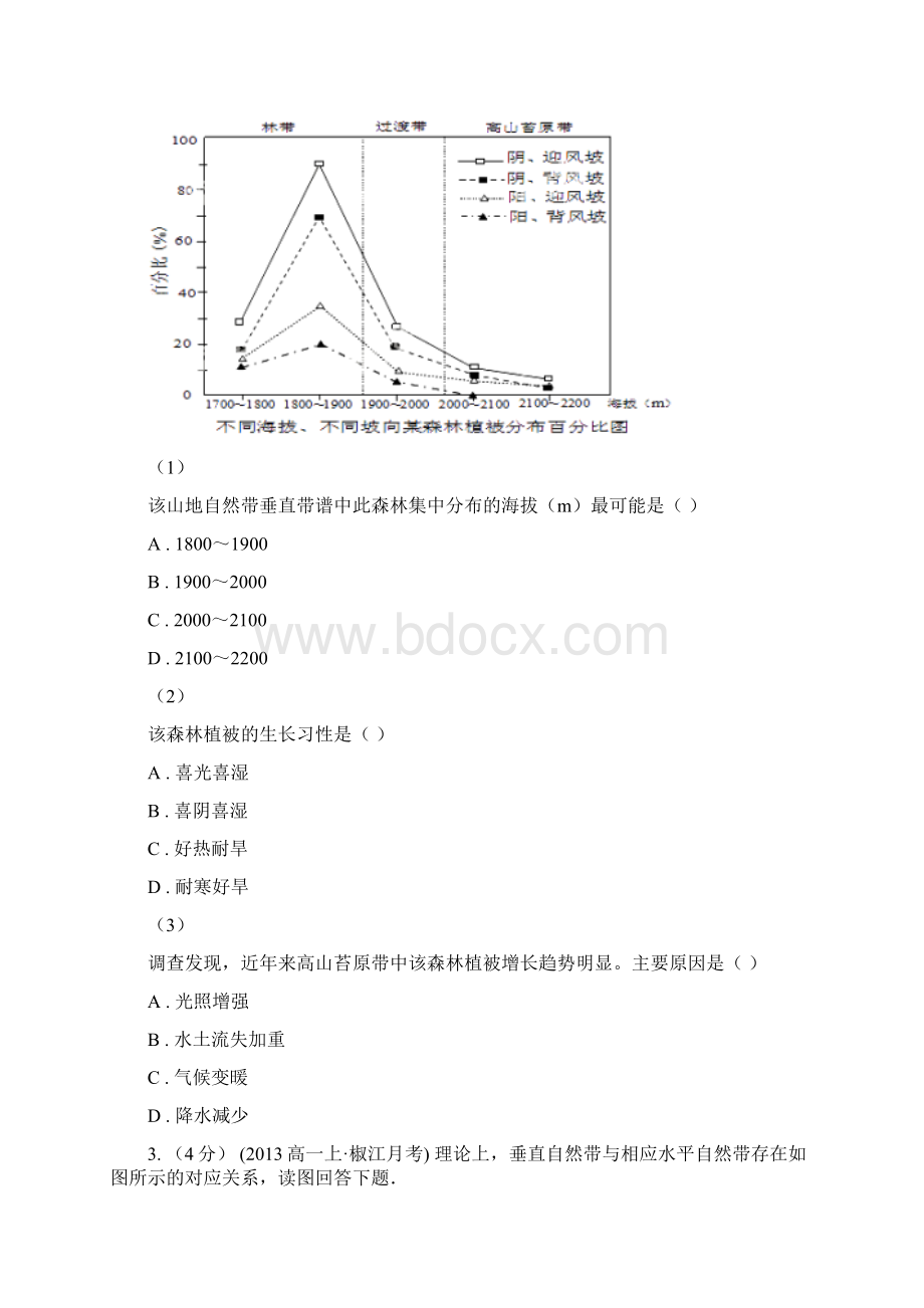 高考地理二轮专题14 坡向与植被1Word格式.docx_第2页