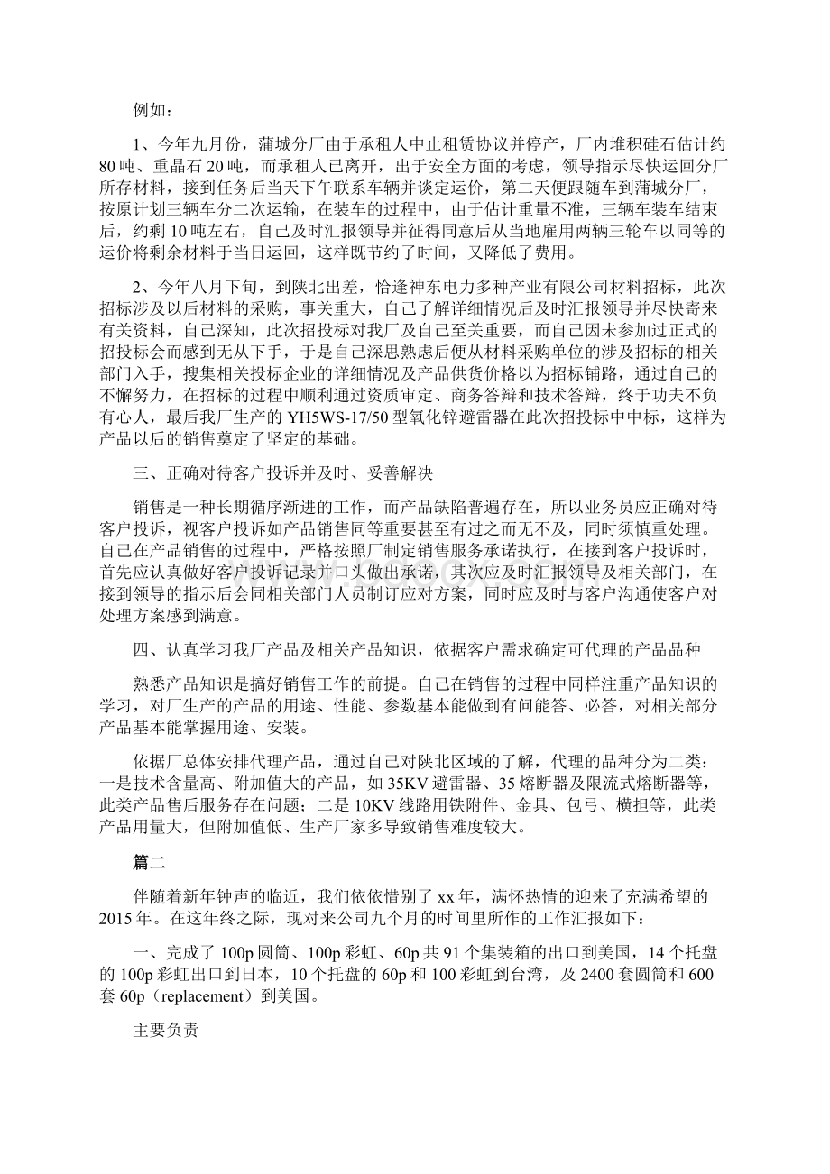 业务员个人年度工作总结三篇完美版Word文档格式.docx_第2页