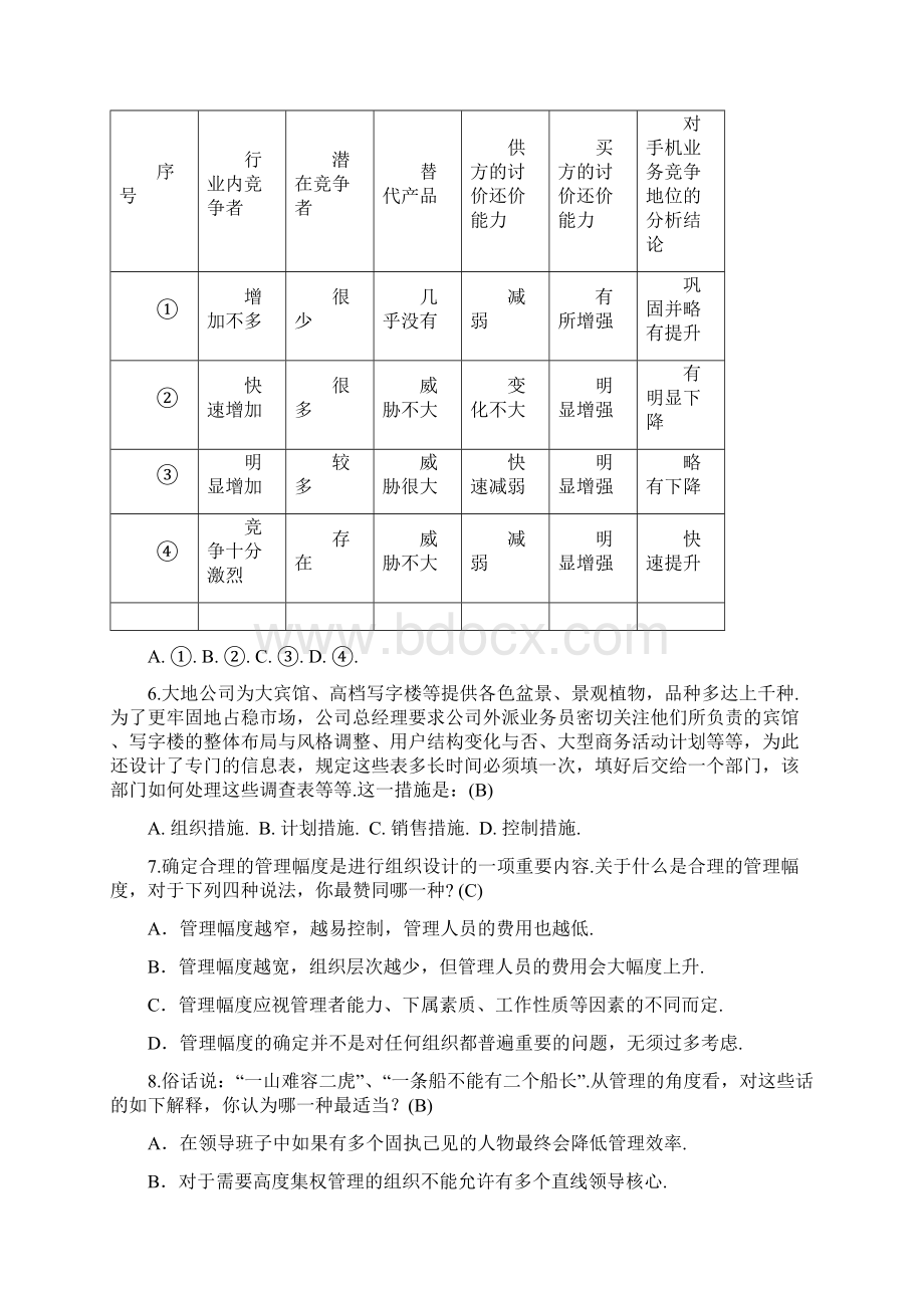 《管理学》考试题库及答案MBA经典题库Word下载.docx_第2页