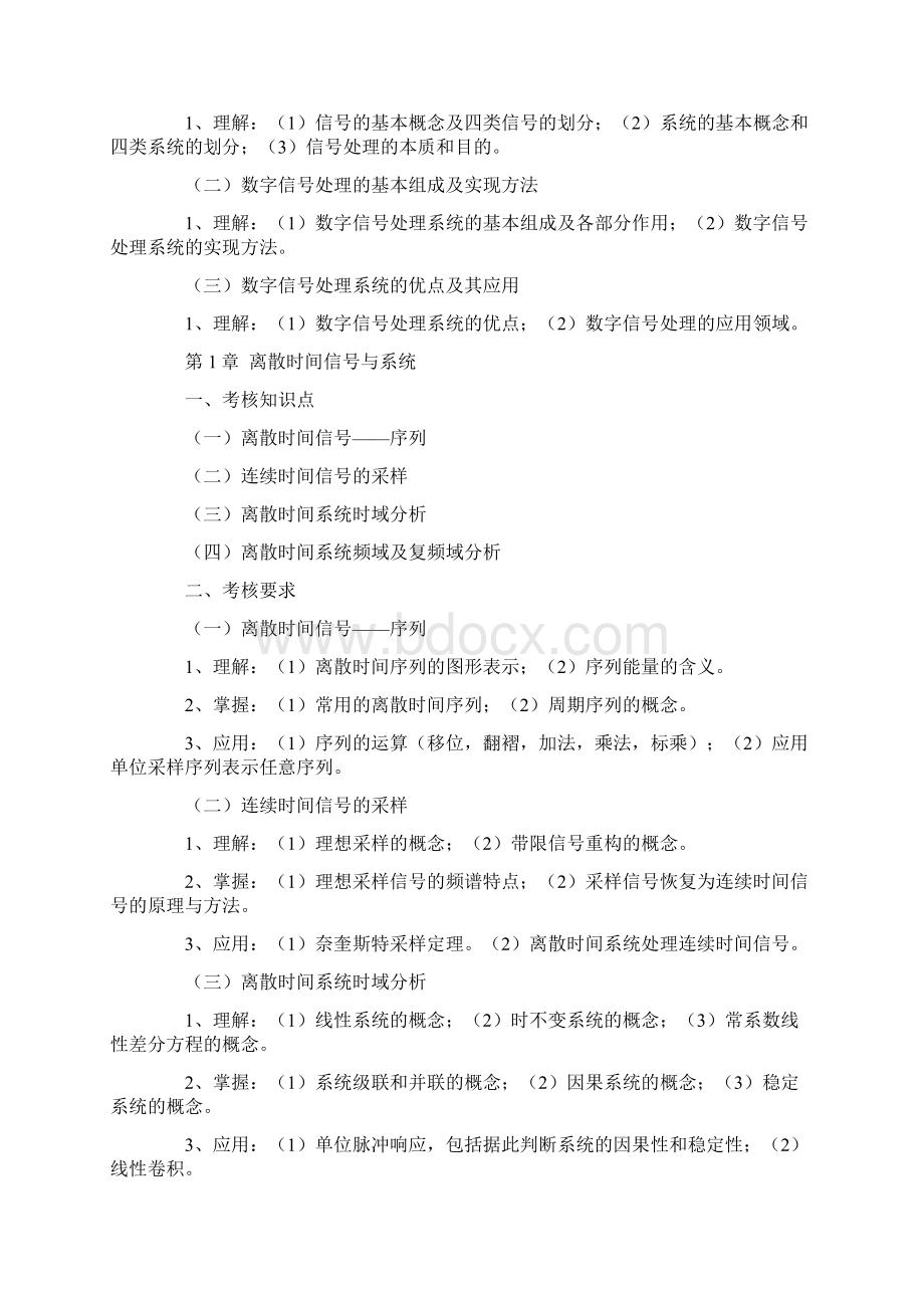 江苏自考数字信号处理考试大纲Word文件下载.docx_第2页