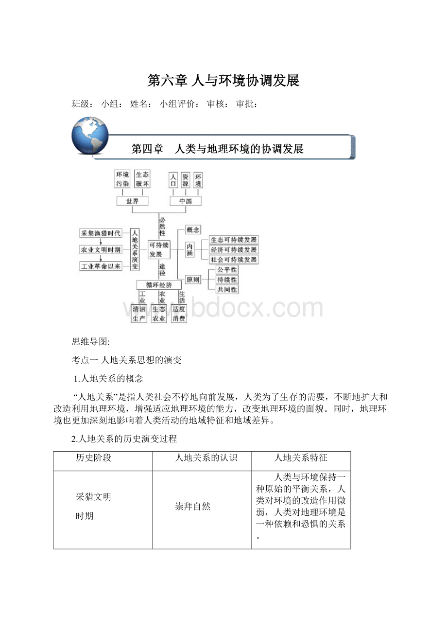 第六章 人与环境协调发展.docx