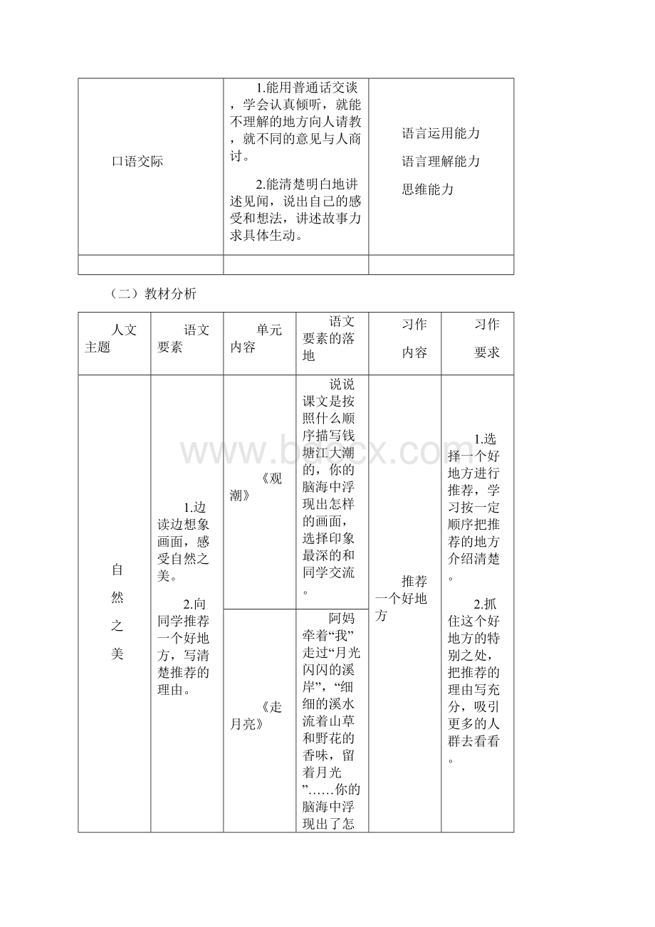 四年级语文上册第一单元单元方案+课时设计王冲冲.docx_第3页