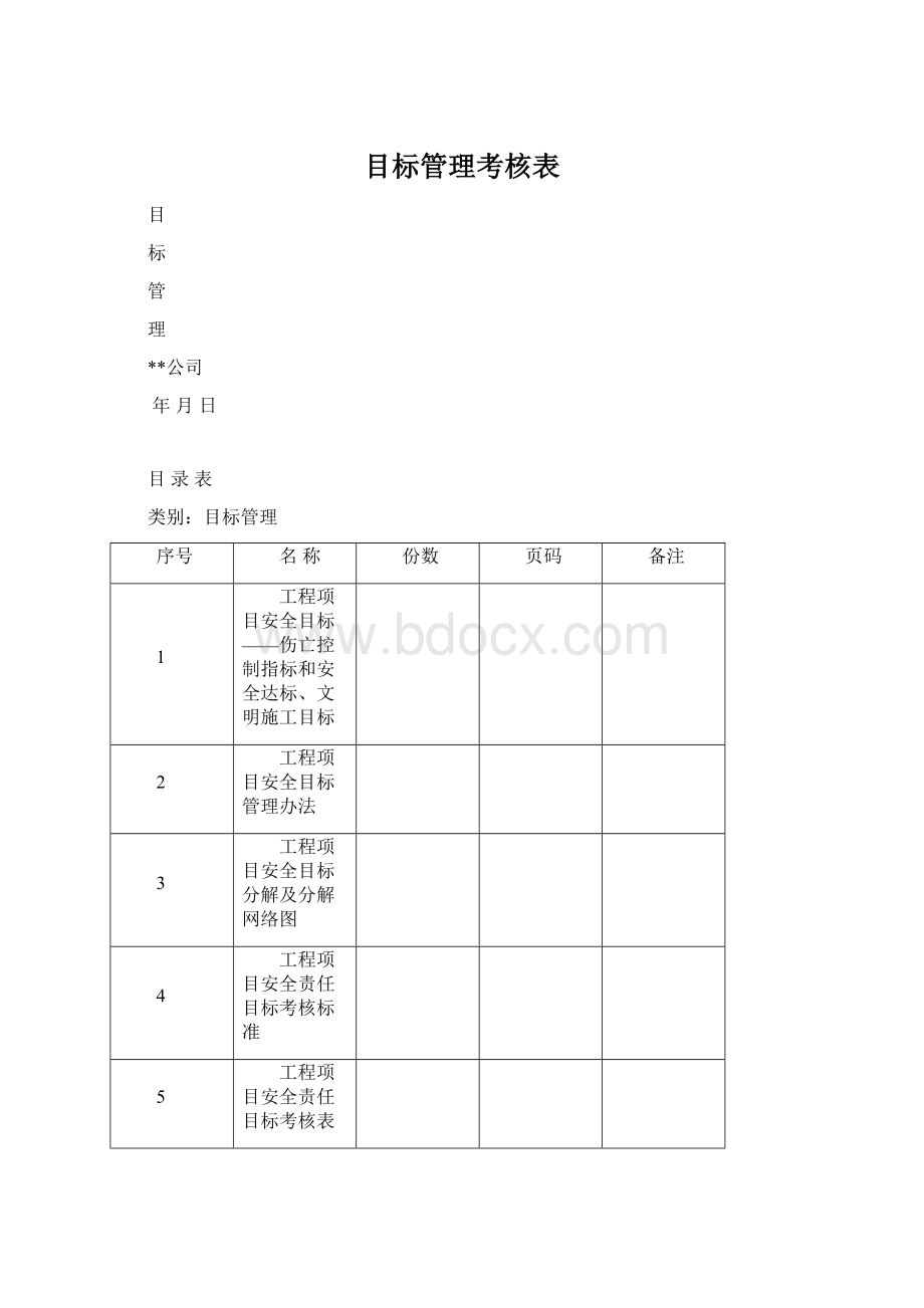 目标管理考核表Word文件下载.docx_第1页