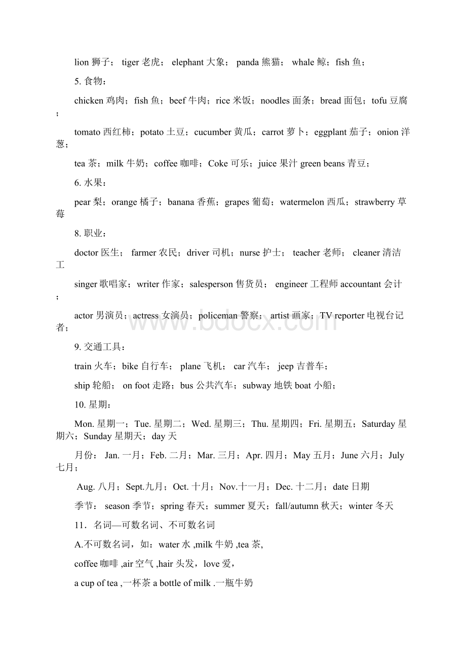 人教小学英语复习全分类Word文档下载推荐.docx_第3页